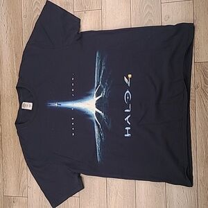 HALO‎ 4 Video Game Gamer Promo Spell Out Logo Microsoft Mens T Shirt XL VTG 2012